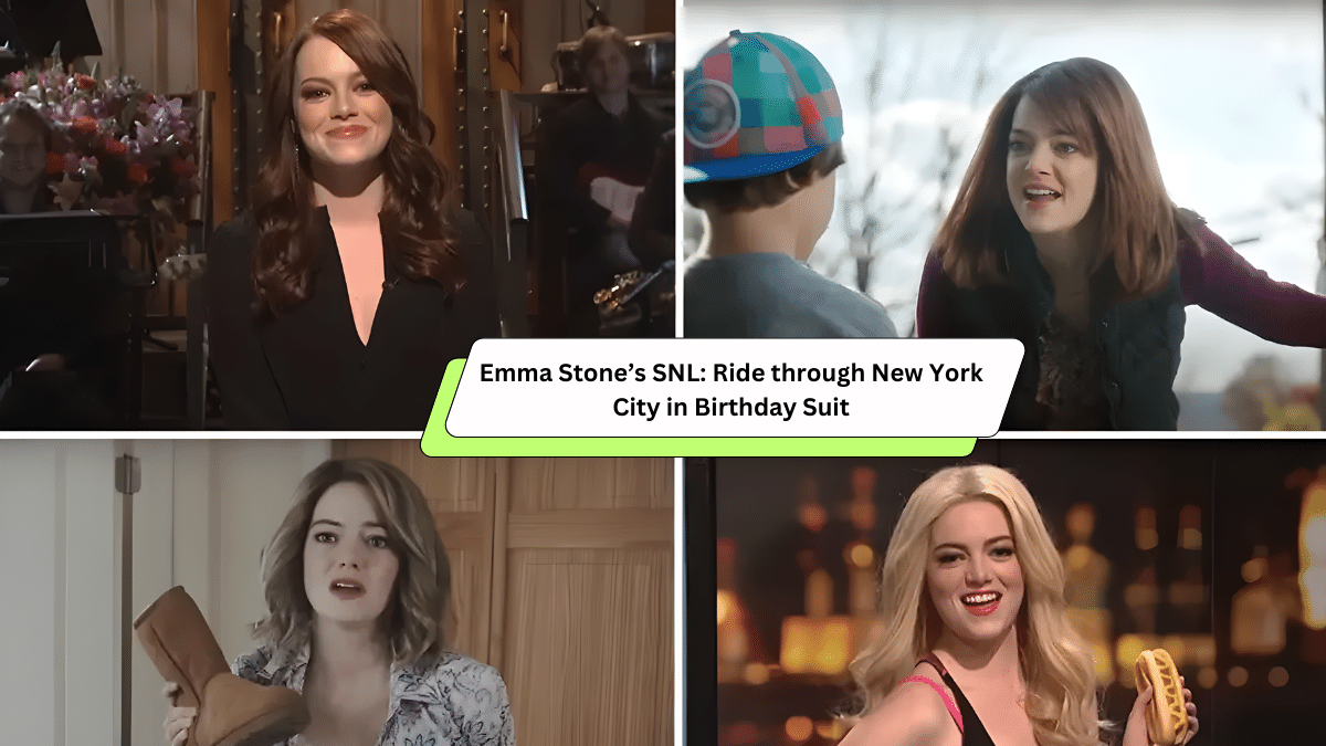 Emma Stone’s SNL: Ride through New York City in Birthday Suit